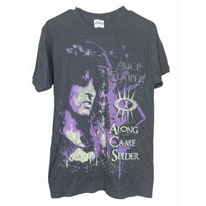 Alice‎ Cooper Along Came a Spider Tour T-Shirt Sz S Hanes Heavyweight Band Metal